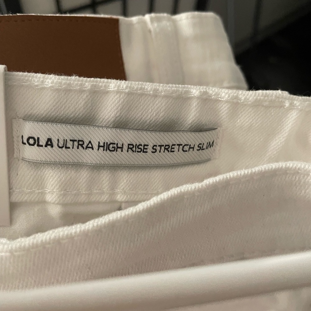 Lola White High Rise Slim Fit Pants